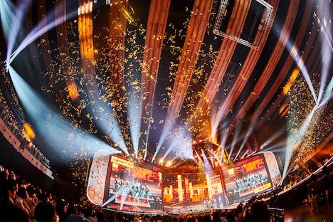 「2023 INI 2ND ARENA LIVE TOUR [READY TO POP!]」の様子。(c)LAPONE Entertainment