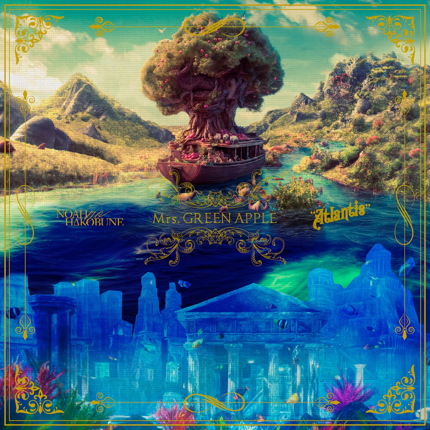 Mrs. GREEN APPLE「『ARENA TOUR 2023 "NOAH no HAKOBUNE"』『DOME LIVE 2023 "Atlantis"』SPECIAL COMPLETE BOX」ジャケット