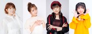 左から矢口真里、辻希美、松本わかな（アンジュルム）、豫風瑠乃（つばきファクトリー）。
