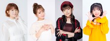 左から矢口真里、辻希美、松本わかな（アンジュルム）、豫風瑠乃（つばきファクトリー）。