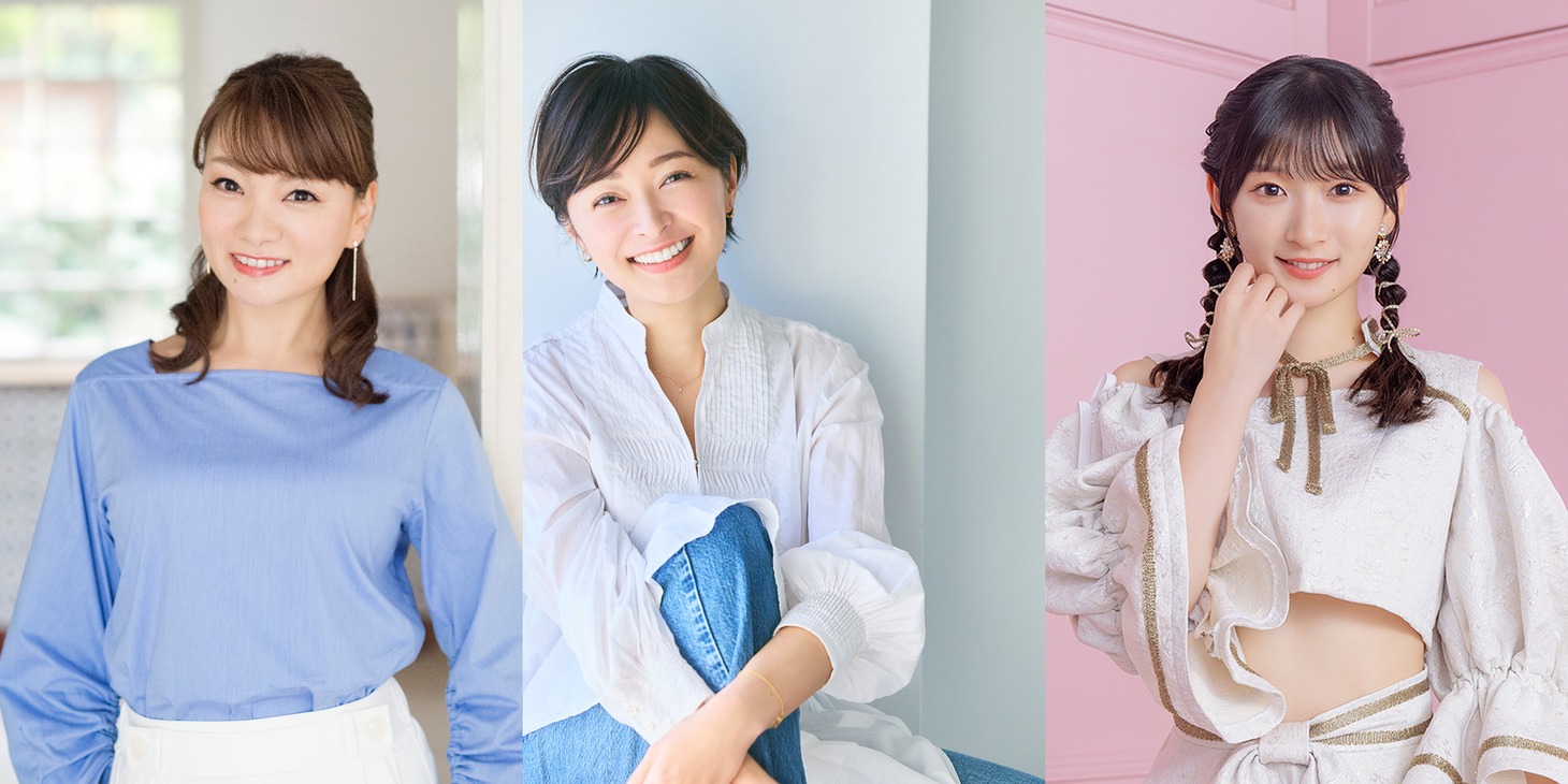 左から保田圭、市井紗耶香、宮本佳林。
