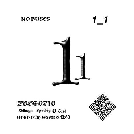 「No Buses『1_1』」告知ビジュアル