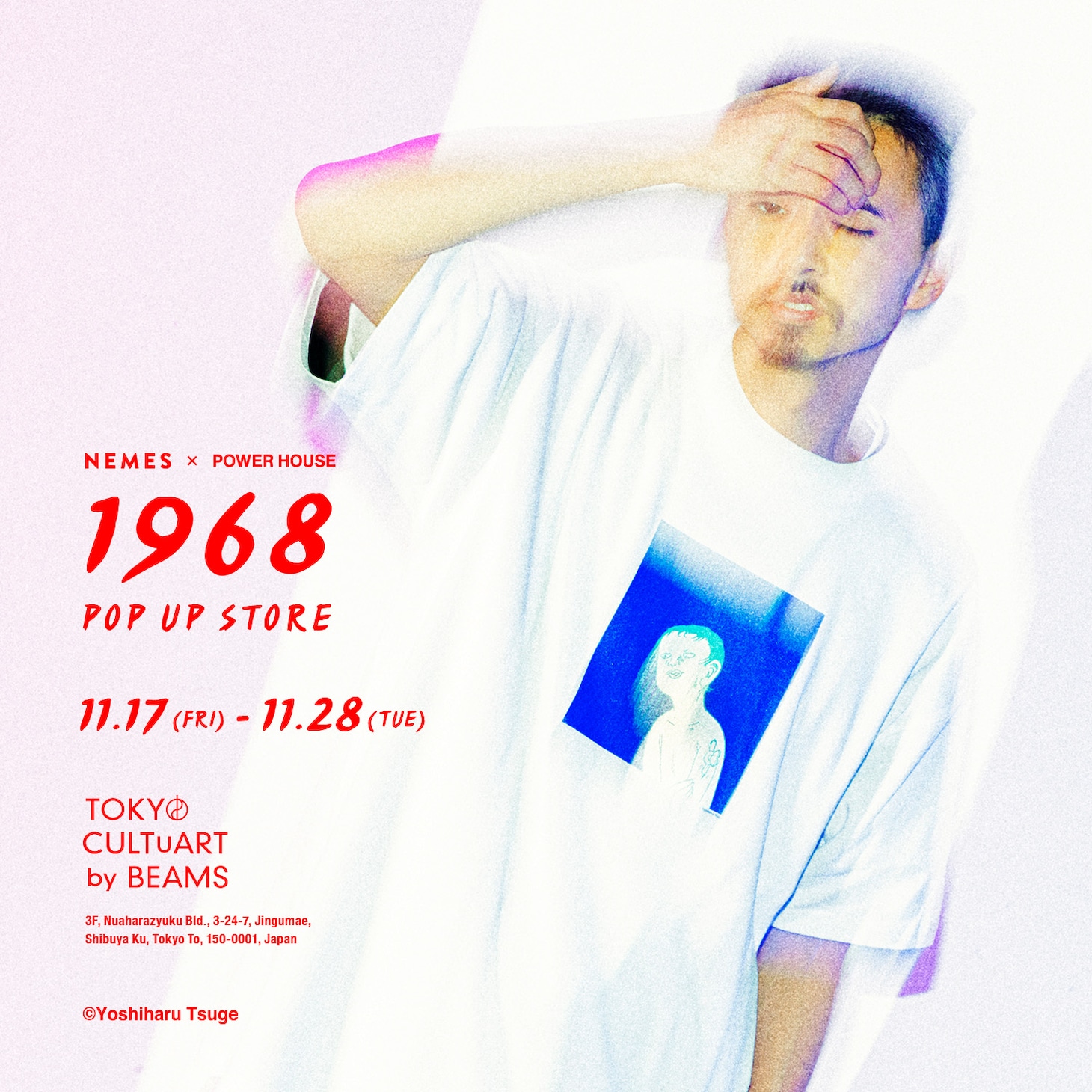「NEMES×POWERHOUSE presents 1968」POP UP SHOPビジュアル