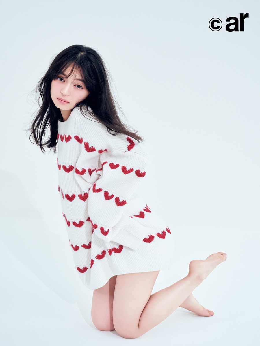 雑誌「ar」12月号より上國料萌衣（アンジュルム）。