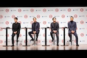 左からEXILE TETSUYA、三井不動産商業施設本部長の若林瑞穂氏、EXILE HIRO、EXILE AKIRA。