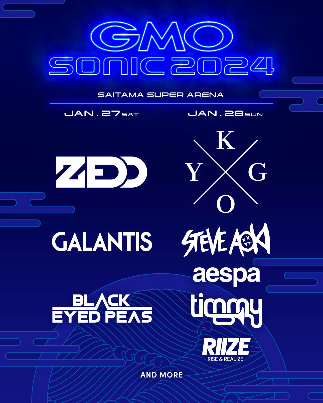 「GMO SONIC 2024」出演者告知ビジュアル