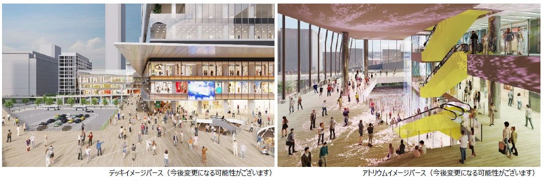 「中野四丁目新北口駅前地区第一種市街地再開発事業」計画イメージ図