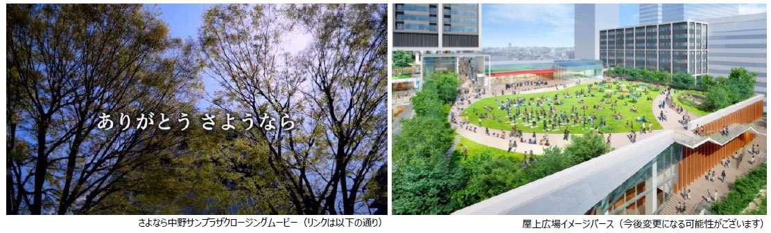 「中野四丁目新北口駅前地区第一種市街地再開発事業」計画イメージ図