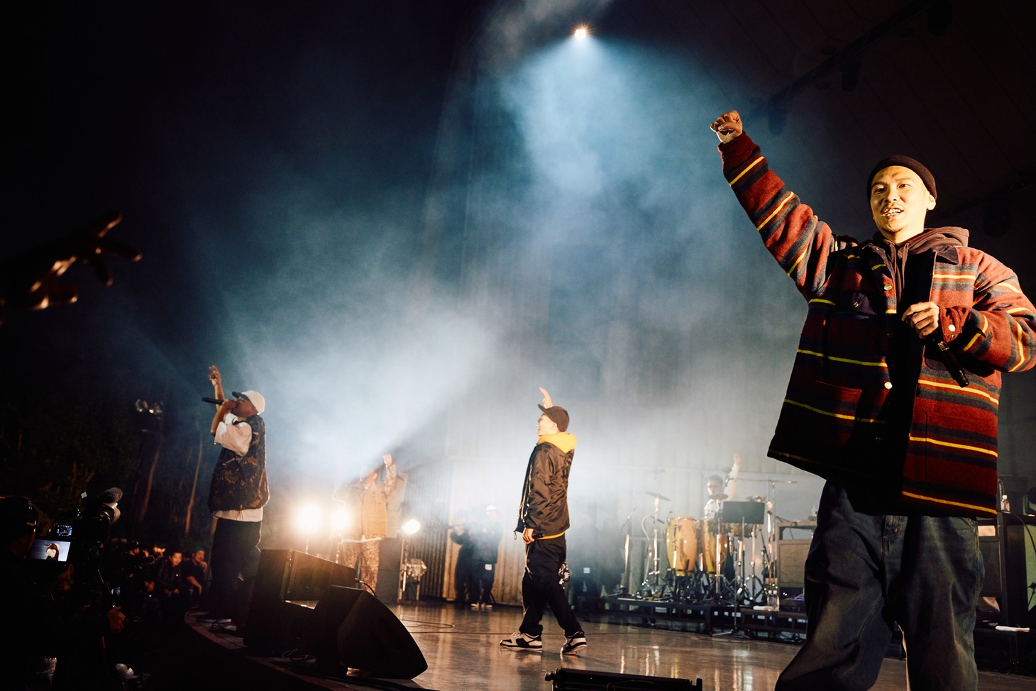 MILES WORD、SHEEF THE 3RD、丸を迎えた「VIBE」の様子。（Photo by Ayako Suzuki）