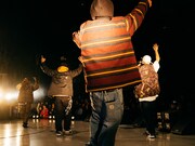 MILES WORD、SHEEF THE 3RD、丸を迎えた「VIBE」の様子。（Photo by YUSUKE OISHI ［MARCOMONK］）