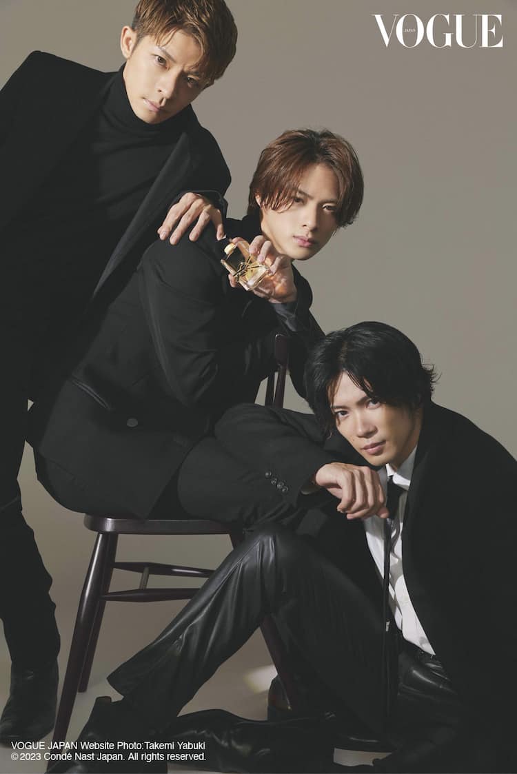 平野紫耀、神宮寺勇太、岸優太のNumber_i、YSLのアイコンフレグランス 
