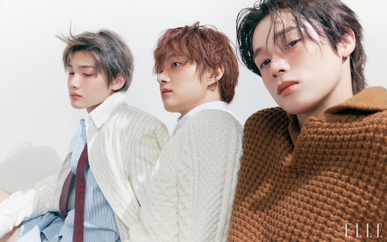 「ELLE KOREA」12月号より左からJO、EJ、K。