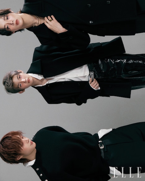 「ELLE KOREA」12月号より上からK、JO、EJ。