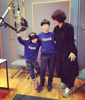 お兄ちゃんとCMソングのレコーディング。