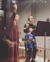 親子でユニゾン。