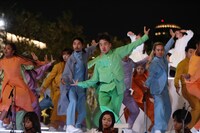 麻布台ヒルズ開業ムービー「The Lighting Ceremony」収録の様子。