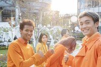 麻布台ヒルズ開業ムービー「The Lighting Ceremony」収録の様子。