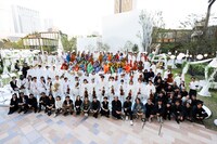 麻布台ヒルズ開業ムービー「The Lighting Ceremony」収録の様子。