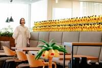 ポケモンでいっぱいのカフェスペース。