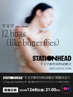 羊文学「12 hugs (like butterflies)」オンライン視聴会のビジュアル。
