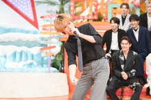 一発芸を披露する中村旺太郎（ICEx）。（撮影：上野留加）