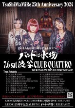 つしまみれ結成25周年記念全国ツアー「バンドは水物」スケジュール