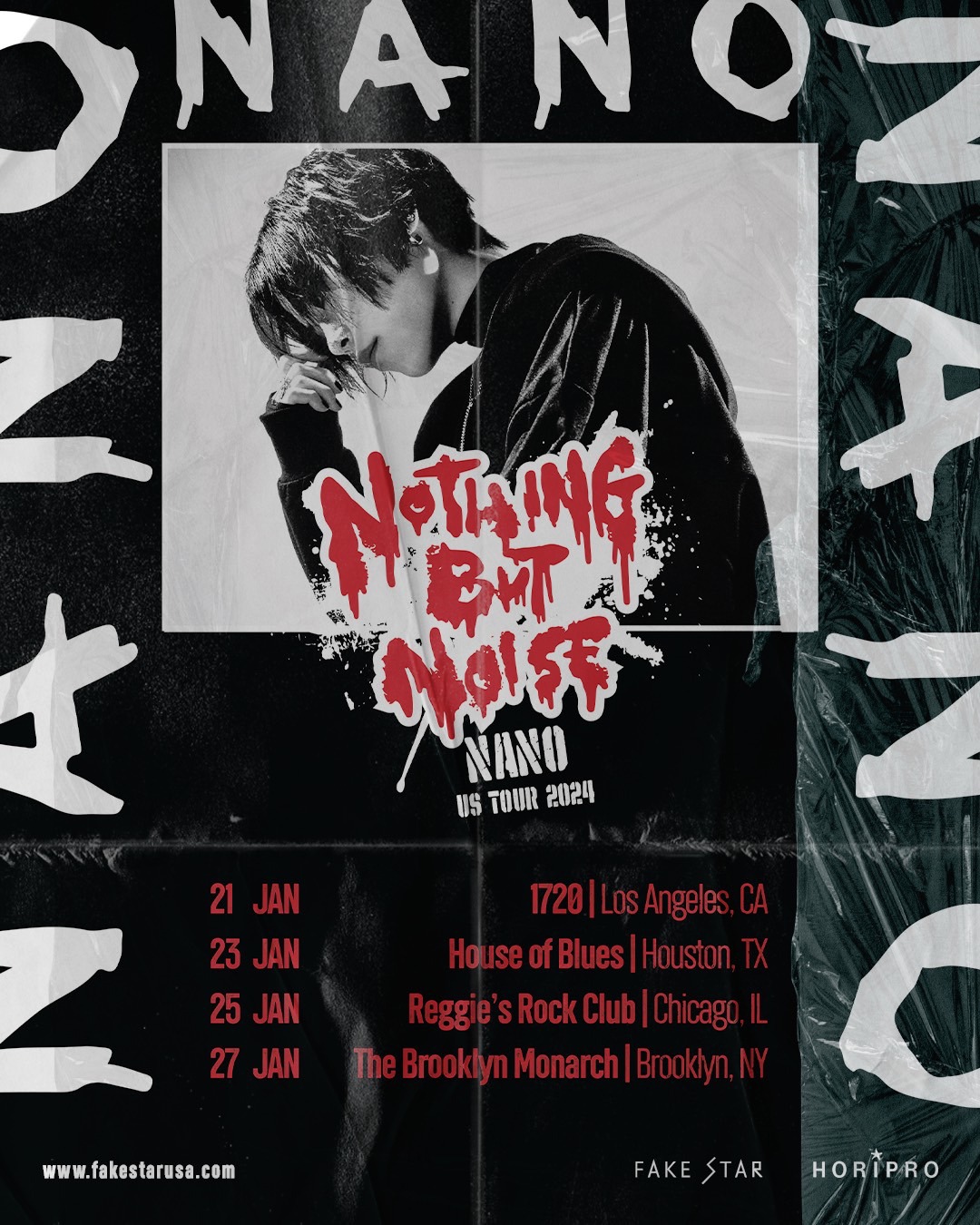ナノ「NANO: NOTHING BUT NOISE US Tour 2024」告知ビジュアル