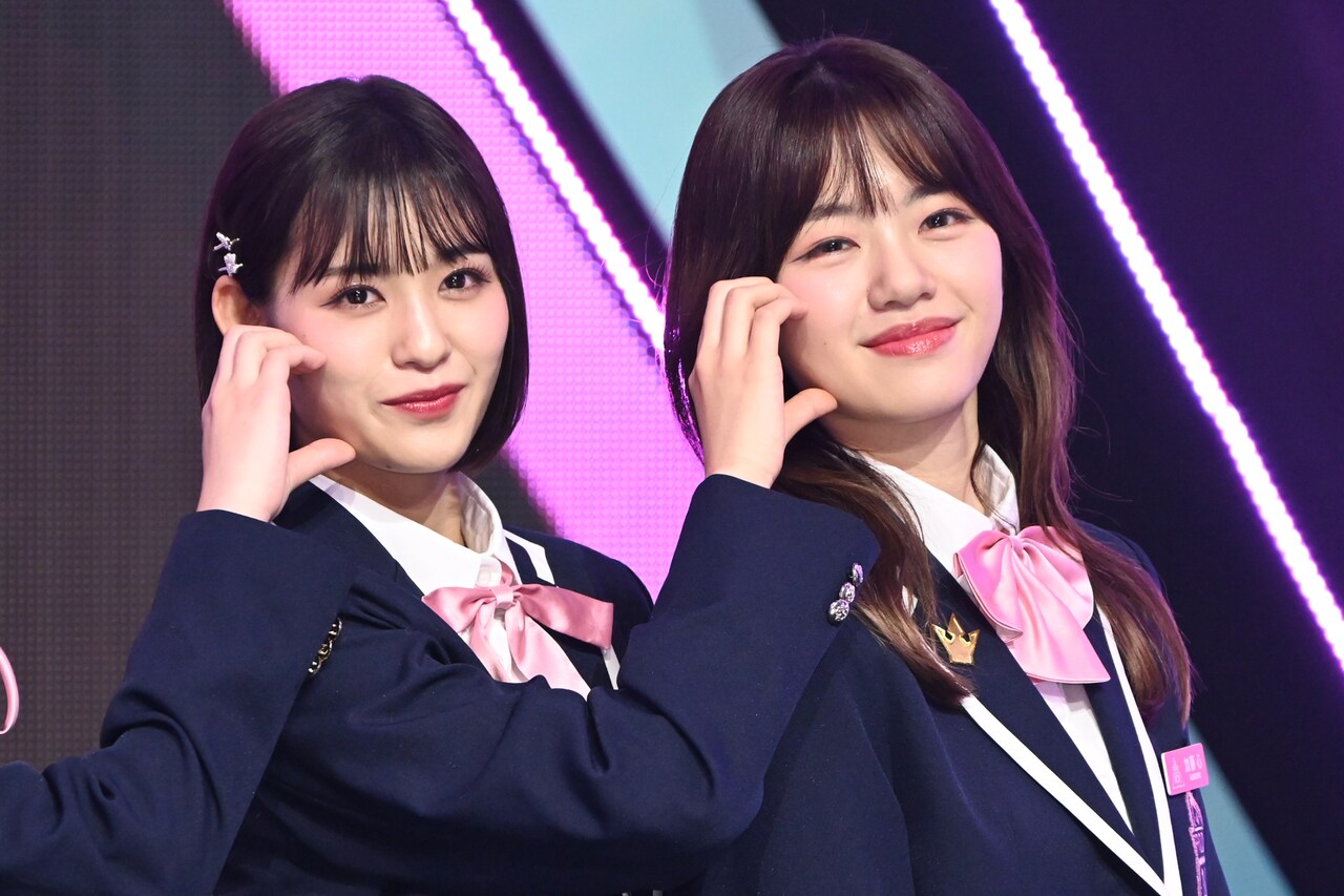 左から石井蘭、加藤心。 - 「PRODUCE 101 JAPAN THE GIRLS」発ME:Iが