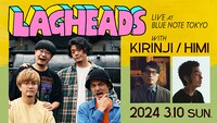 「LAGHEADS LIVE at Blue Note Tokyo with KIRINJI / HIMI」ビジュアル