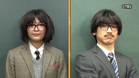 変装する川口春奈（左）、NAOTO（右）。(c)TBS