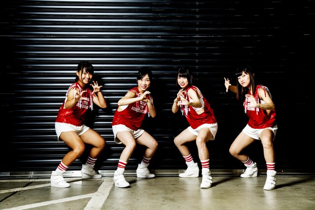 初期のアップアップガールズ（プロレス）。左端が渡辺未詩。