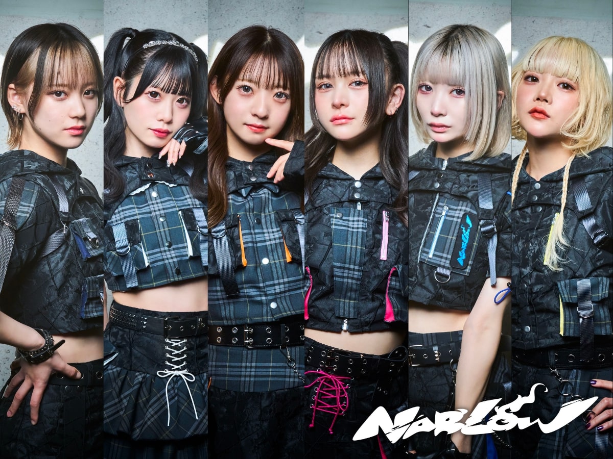 NARLOW。左から河野奈々帆、乃井りこ、山下うみ、イケダナナ、パン・ルナリーフィ、ムロ葉菜子。