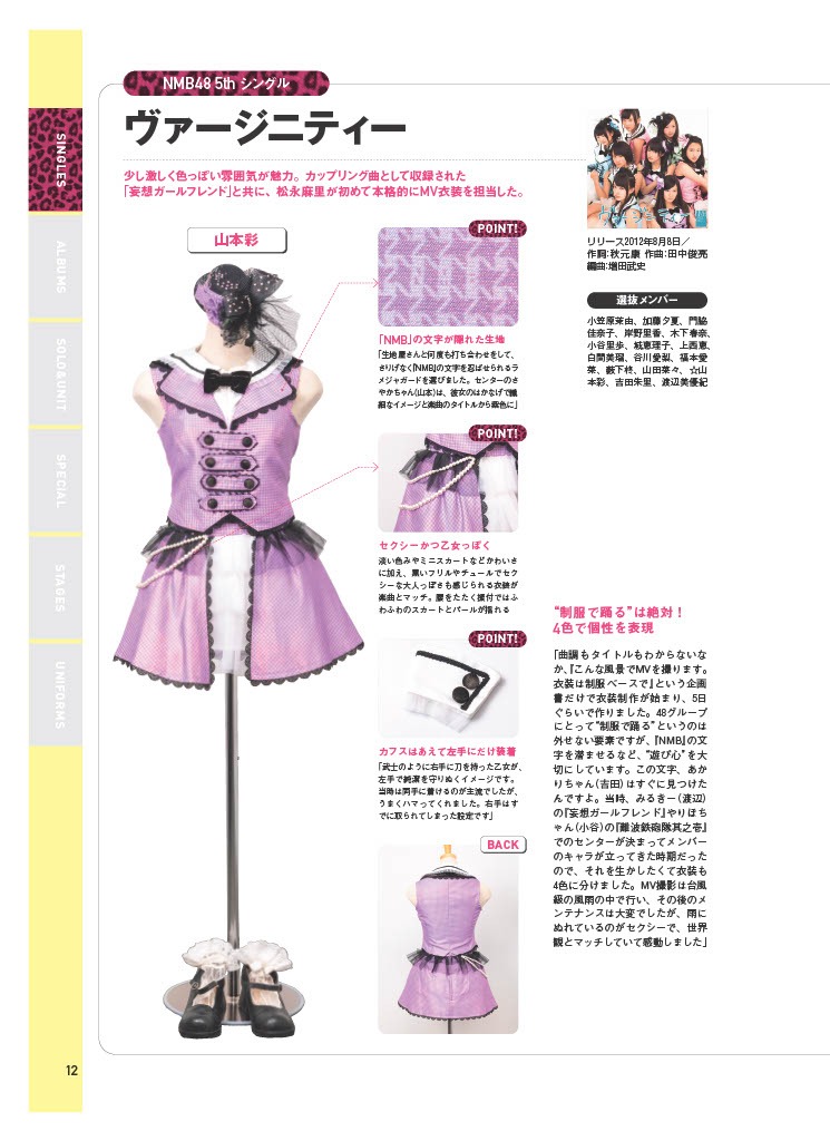 「NMB48 衣装図鑑 踊る衣装たち」中面見本