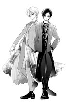 相庭が描き下ろした美 少年・岩崎大昇、佐藤龍我とのコラボイラスト。(c)相庭