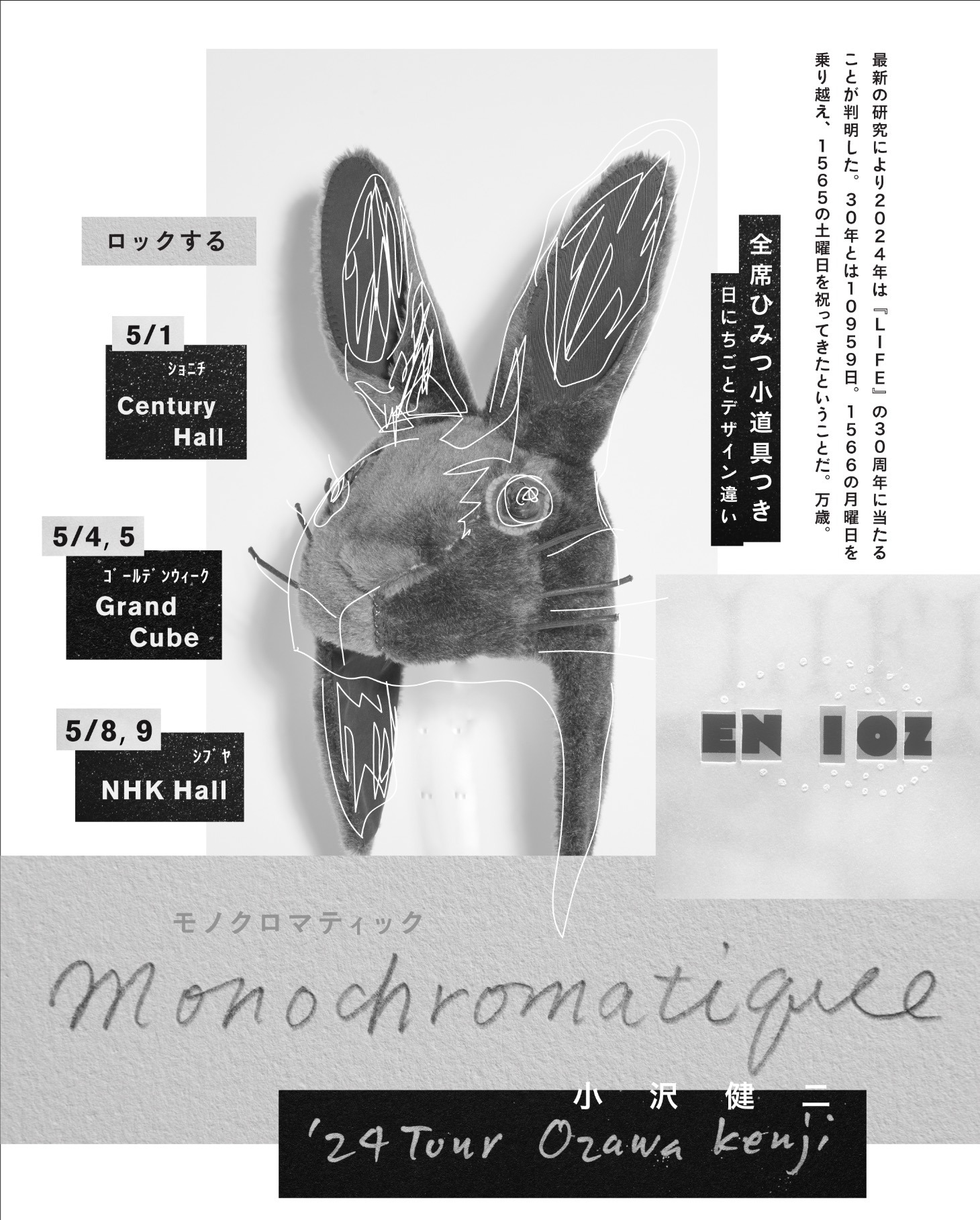 小沢健二「Monochromatique モノクロマティック」キービジュアル
