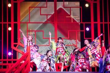 ポーズを決める星名美怜、風見和香、小久保柚乃、桜木心菜、小林歌穂（左から）。