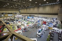 「ジャパンキャンピングカーショー」の様子。