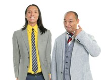 トム・ブラウン。左から布川ひろき、みちお。