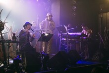 左から七尾旅人、やけのはら、Dorian。（撮影：雨宮透貴）