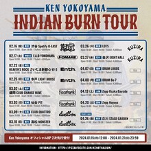 Ken Yokoyama「Indian Burn Tour」告知ビジュアル