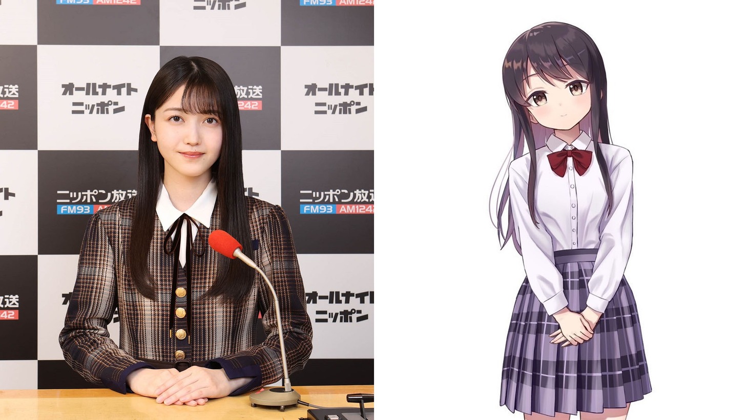 久保史緒里（乃木坂46）と鷲尾史保。
