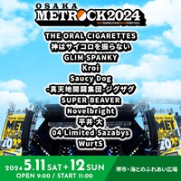 「OSAKA METROPOLITAN ROCK FESTIVAL 2024」出演アーティスト第1弾告知ビジュアル
