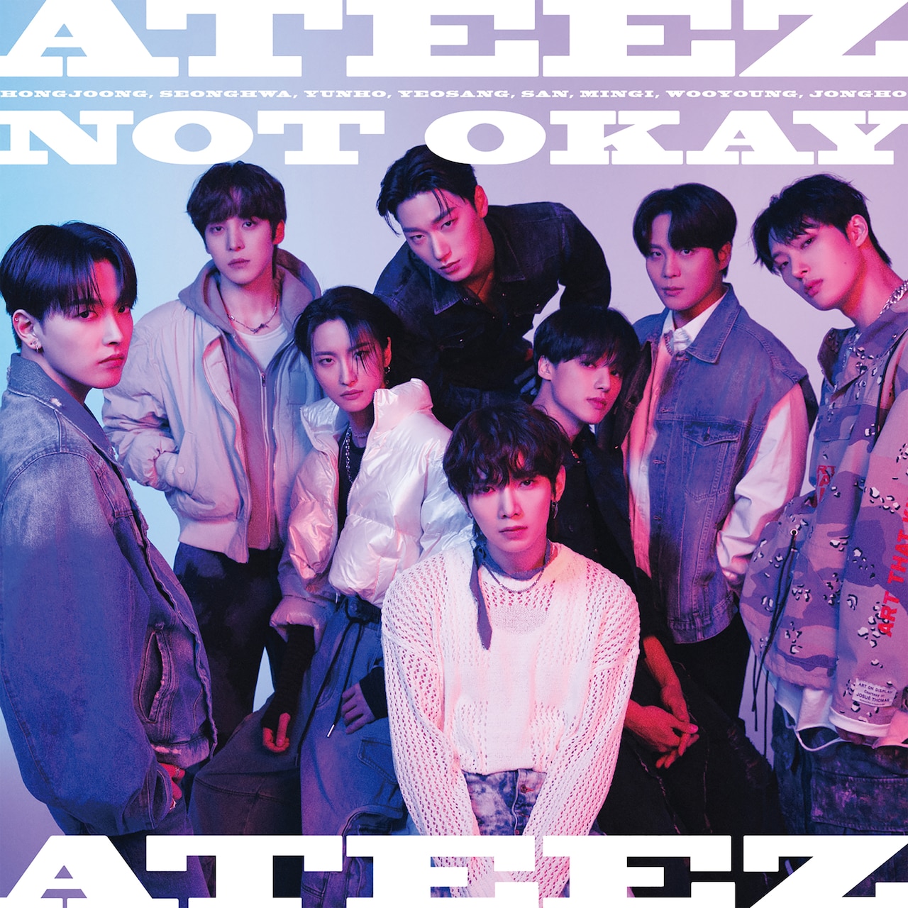 ATEEZ NOT OKAY Atiny盤 コンプリート 16枚 ATEEZ「NOT OKAY」初回限定盤Aジャケット - ATEEZ「CUT」表紙に