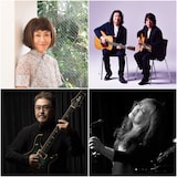 「TOKYO春爛漫 ~萌芽編~」出演者。左上より時計回りで大貫妙子、山弦、吉田美奈子、渡辺香津美。