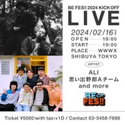 「BE FES!! 2024 KICK OFF LIVE @ WWW X」告知ビジュアル
