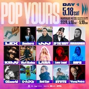 「POP YOURS 2024」5月18日出演者