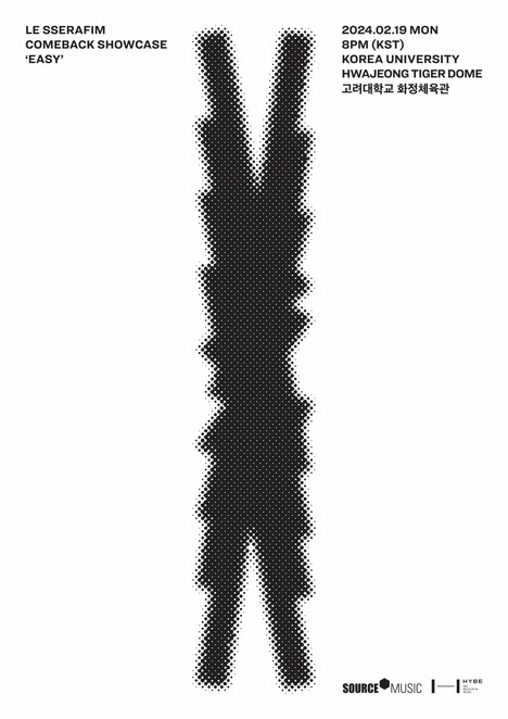 LE SSERAFIM「LE SSERAFIM COMEBACK SHOWCASE 'EASY'」告知用ビジュアル (P)&(C) SOURCE MUSIC