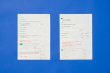 日向坂46「WE R!」で展示される影ナレーション原稿。