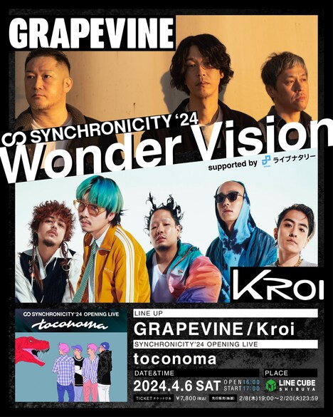 「SYNCHRONICITY'24 Wonder Vision supported by ライブナタリー」ビジュアル