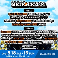 「METROPOLITAN ROCK FESTIVAL 2024」東京公演の出演アーティスト第3弾告知ビジュアル。